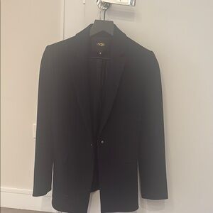 Maje Black Sport Coat with Notched Lapel
